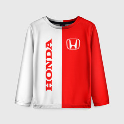 Детский лонгслив 3D Honda red-white