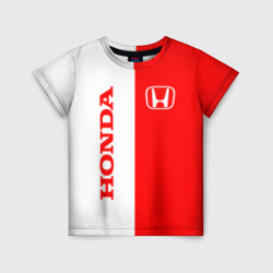 Детская футболка 3D Honda red-white