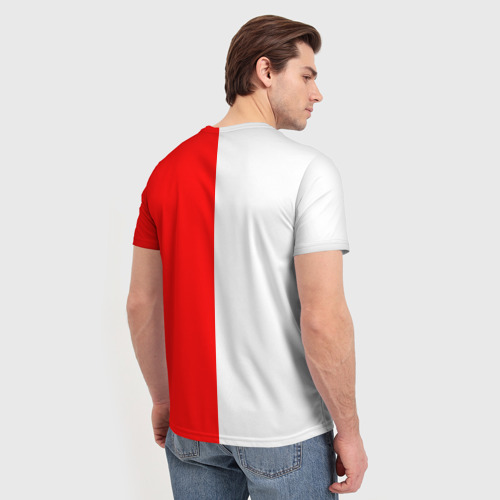 Мужская футболка 3D Honda red-white, цвет 3D печать - фото 4