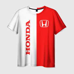 Мужская футболка 3D Honda red-white