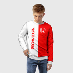 Детский свитшот 3D Honda red-white - фото 2