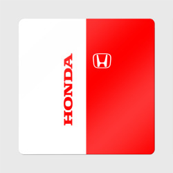 Магнит виниловый Квадрат Honda red-white