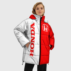 Женская зимняя куртка Oversize Honda red-white - фото 2