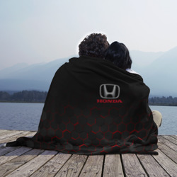 Плед с принтом Honda для любого человека, вид спереди №3. Цвет основы: 3d (велсофт)
