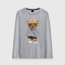 Мужской лонгслив хлопок Модный плюшевый медведь