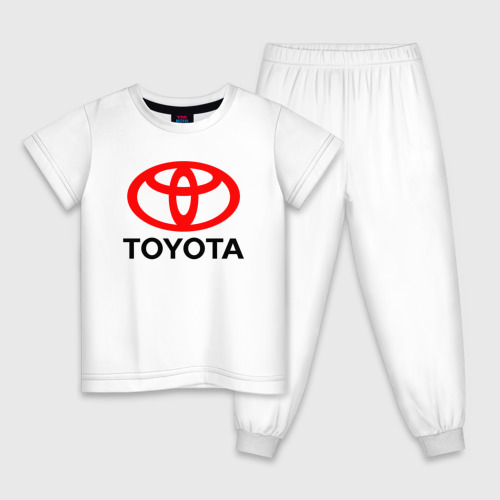 Детская пижама хлопок Toyota, цвет белый