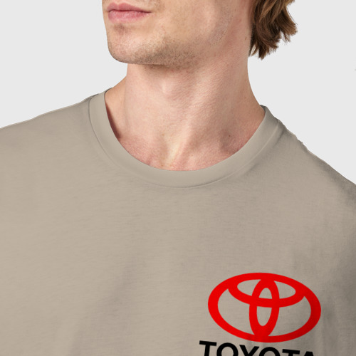 Мужская футболка хлопок с принтом Toyota, фото #4