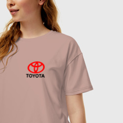 Женская футболка хлопок Oversize Toyota - фото 2