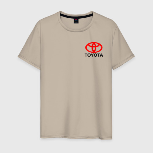 Мужская футболка хлопок с принтом Toyota, вид спереди #2