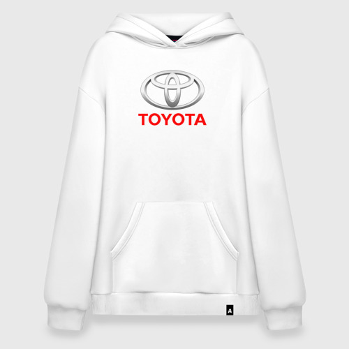 Худи SuperOversize хлопок Toyota Тойота, цвет белый