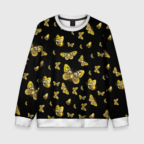 Детский свитшот 3D Golden Butterfly pattern, цвет 3D печать