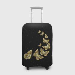 Чехол для чемодана 3D Golden Butterfly in Space