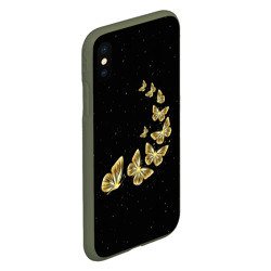 Чехол для iPhone XS Max матовый Golden Butterfly in Space - фото 2