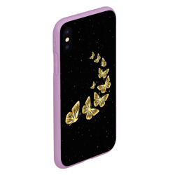 Чехол для iPhone XS Max матовый Golden Butterfly in Space - фото 2