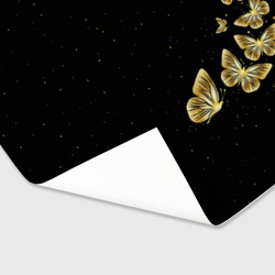Бумага для упаковки 3D Golden Butterfly in Space - фото 2