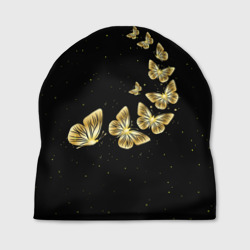 Шапка 3D Golden Butterfly in Space