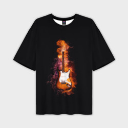 Мужская футболка oversize 3D Огонь музыка