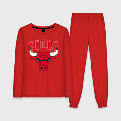 Женская пижама с лонгсливом хлопок Bulls