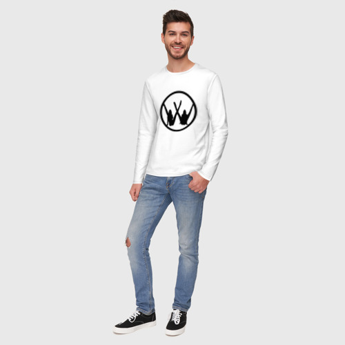 Мужской лонгслив хлопок Volkswagen Фольксваген, цвет белый - фото 5