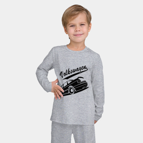 Детская пижама с лонгсливом хлопок с принтом Volkswagen Passat | Фольксваген Пассат (Z), фото на моделе #1