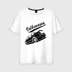 Женская футболка хлопок Oversize Volkswagen Passat Фольксваген Пассат