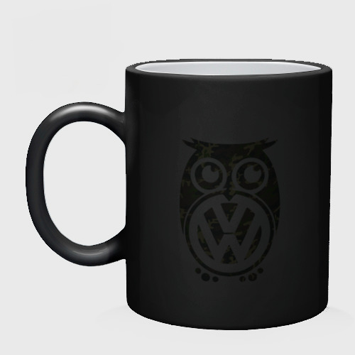 Кружка хамелеон Volkswagen Hibou (Z), цвет белый + черный - фото 3