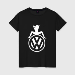 Женская футболка хлопок Volkswagen Girl Фольксваген
