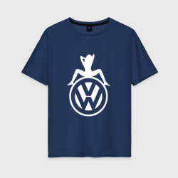 Женская футболка хлопок Oversize Volkswagen Girl Фольксваген