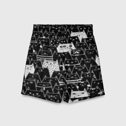 Детские спортивные шорты 3D Коты black
