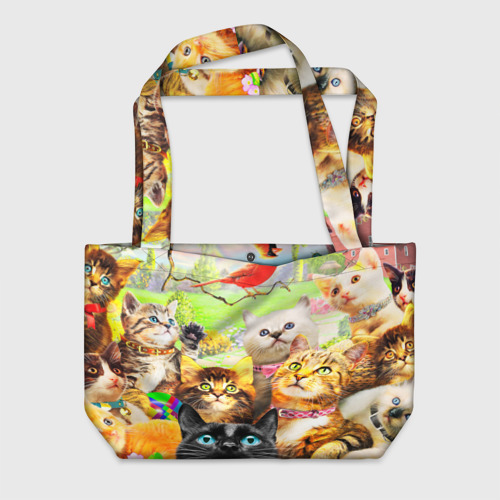 Пляжная сумка 3D Коты