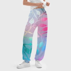 Женские джоггеры оверсайз 3D Листья - фото 2
