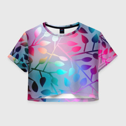 Женская футболка Crop-top 3D Листья