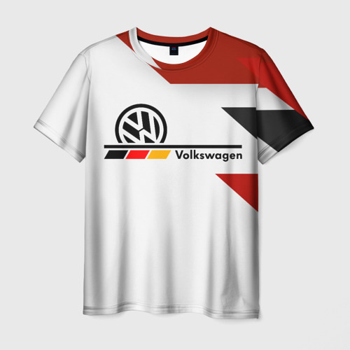 Мужская футболка с принтом Volkswagen, вид спереди №1
