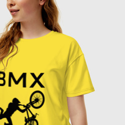 Женская футболка хлопок Oversize Велоспорт BMX - фото 2