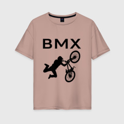 Женская футболка хлопок Oversize Велоспорт BMX