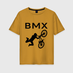 Женская футболка хлопок Oversize Велоспорт BMX