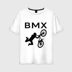 Женская футболка хлопок Oversize Велоспорт BMX