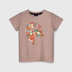 Детская футболка хлопок Лисичка из цветов