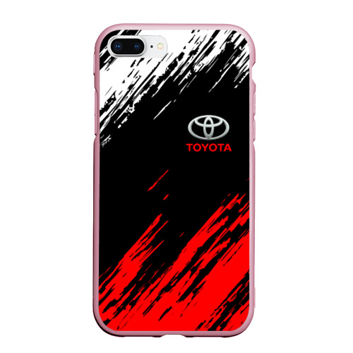 Чехол для iPhone 7Plus/8 Plus матовый Toyota, цвет розовый