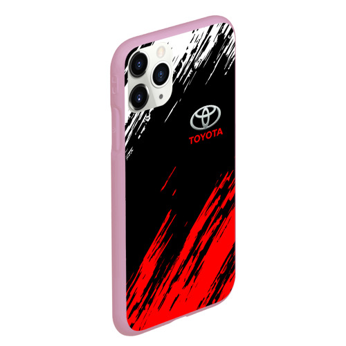 Чехол для iPhone 11 Pro Max матовый Toyota, цвет розовый - фото 3