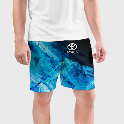 Мужские шорты спортивные Toyota, цвет 3D печать - фото 3
