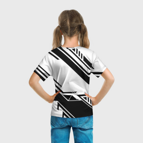 Детская футболка 3D с принтом TOYOTA, вид сзади #2