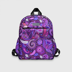 Детский рюкзак 3D Фиолетовый этнический дудлинг