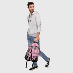 Рюкзак с принтом BlackPink для любого человека, вид спереди №5. Цвет основы: белый