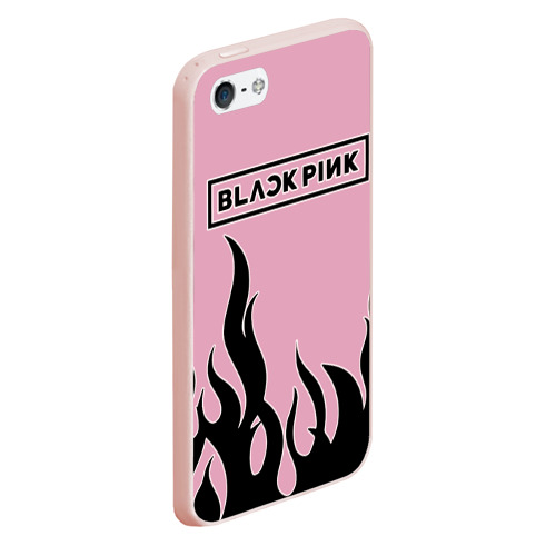 Чехол для iPhone 5/5S матовый Blackpink, цвет светло-розовый - фото 3