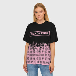 Женская футболка oversize 3D Blackpink - фото 2