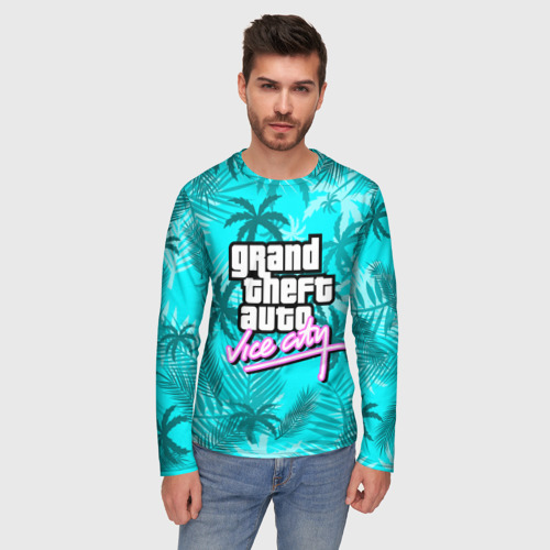 Мужской лонгслив 3D GTA Vice city, цвет 3D печать - фото 3