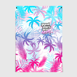 Постер GTA Vice city ГТА Вайс сити neon palms