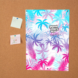 Постер GTA Vice city ГТА Вайс сити neon palms - фото 2