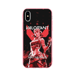 Чехол для iPhone X матовый Valorant Raze